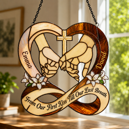 God Knew My Heart Needed You, Gift of Connection | Personalized Acrylic Suncatcher