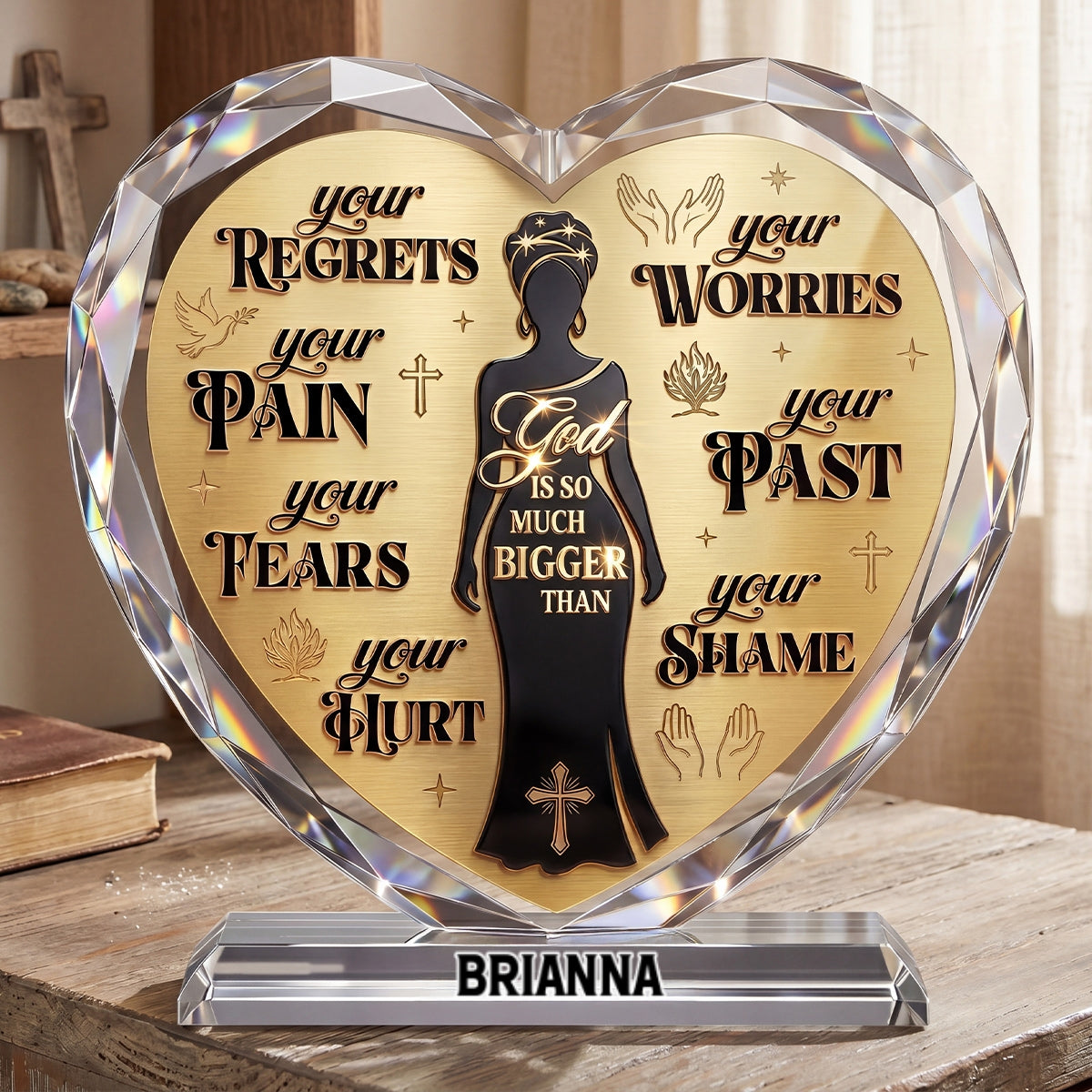 God Is So Much Bigger Than | Personalized Custom Shaped Acrylic Plaque