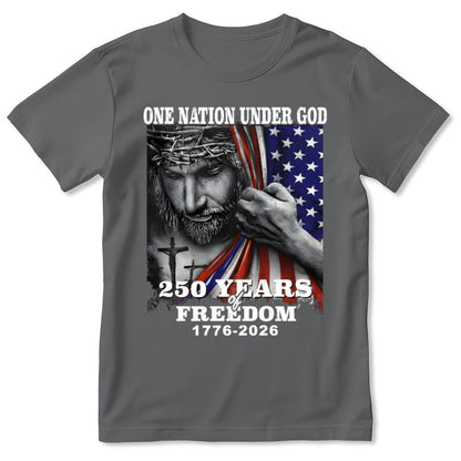 One Nation Under God, Patriotic Christian | 2D Unisex T-shirt