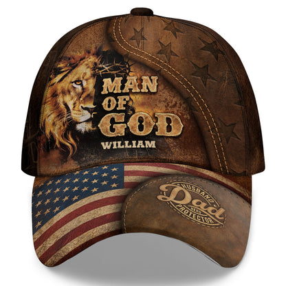 Man Of God Husband Dad Protector Hero | Personalized Classic Cap
