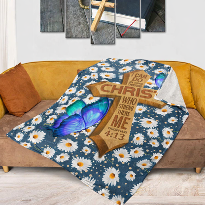 I Can Do All Things Through Christ Fleece Blanket