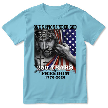 One Nation Under God, Patriotic Christian | 2D Unisex T-shirt