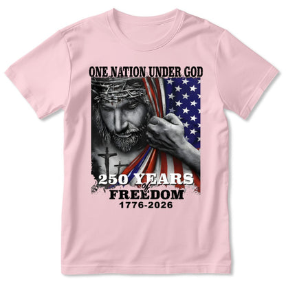 One Nation Under God, Patriotic Christian | 2D Unisex T-shirt