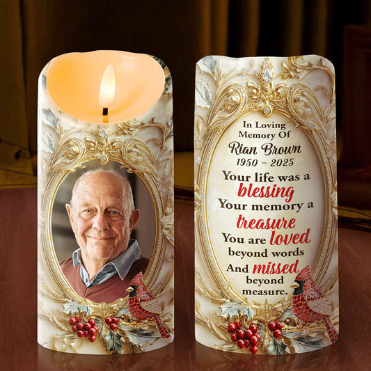 Loved Beyond Words, Gift For Loved One - Personalized Flameless LED Candle