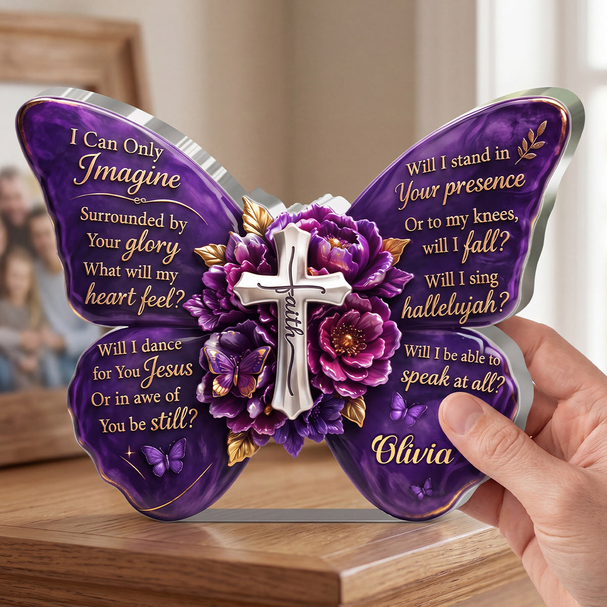 I Can Only Imagine Butterfly | Personalized Custom Shaped Acrylic Plaque