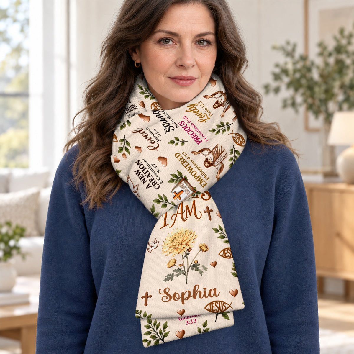 God Says I Am, Gift For Women | Personalized Scarf