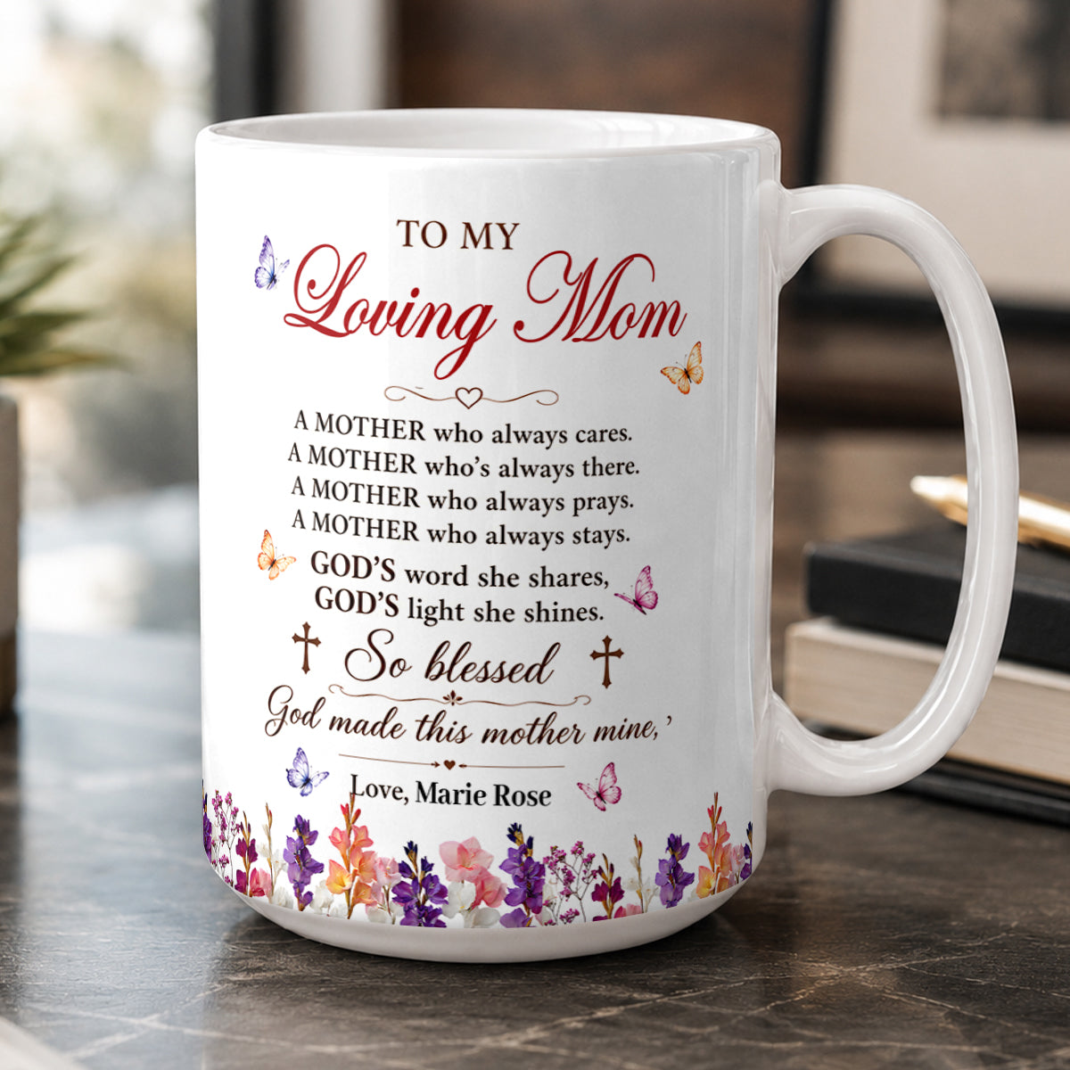 My Loving Mom, Gift For Mom | Personalized Ceramic Coffee Mug