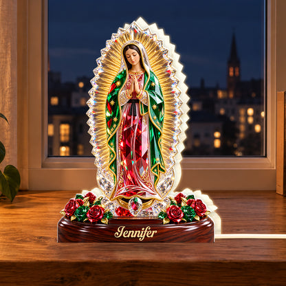 Our Lady Of Guadalupe, Gift For Her - Personalized Light Box