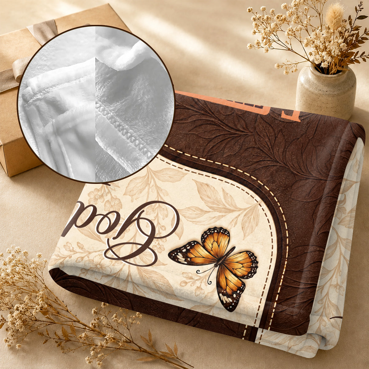 God Says, Gift For Loved One | Personalized Fleece Blanket