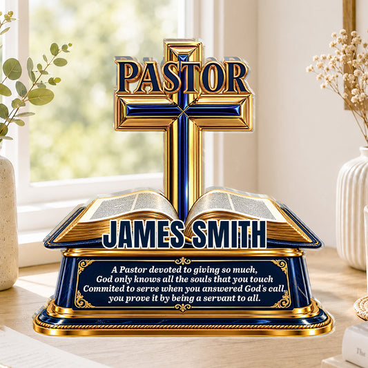 Pastor Matt 25:21, Gift For Pastor | Personalized Custom Shaped Squared Acrylic Plaque