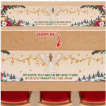 Custom Name Christmas Memorial Angel Decor, Gift For Family | Personalized Table Runner