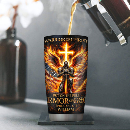 Warrior Of Christ | Personalized Stainless Steel Tumbler