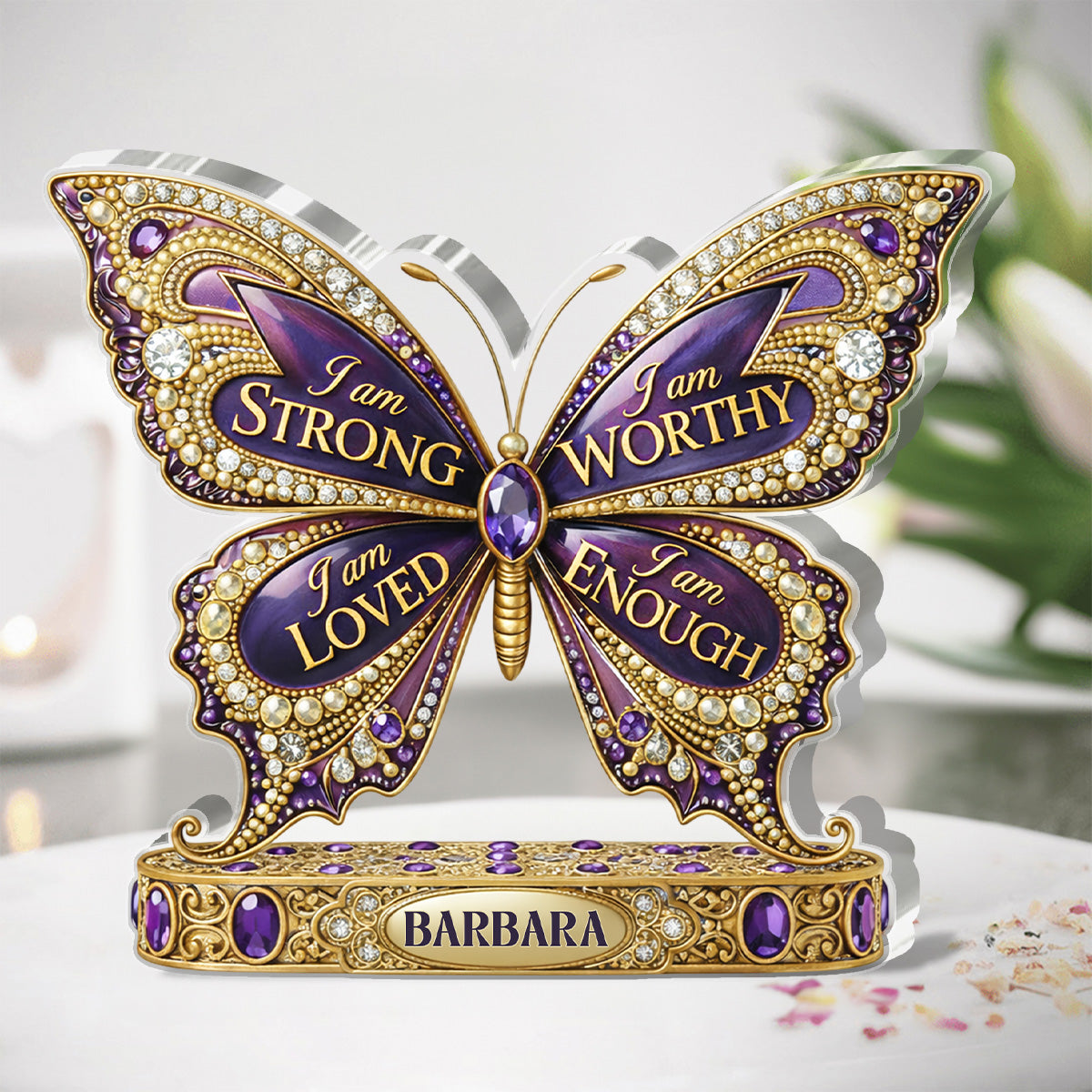 I Am Strong | Personalized Custom Shaped Acrylic Plaque