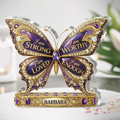 I Am Strong | Personalized Custom Shaped Acrylic Plaque