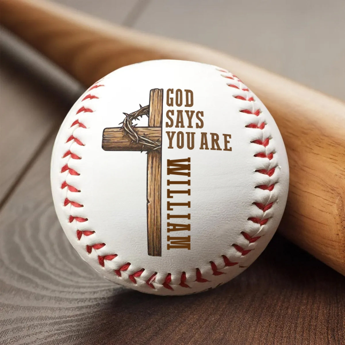 God Says You Are | Personalized Baseball Ball