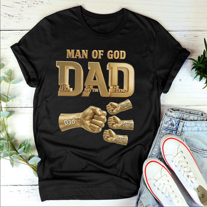 Dad The Man The Myth The Legend | Personalized 2D Unisex T-shirt