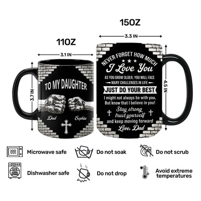 Just Do Your Best, Gift For Daughter From Dad | Personalized Ceramic Coffee Mug