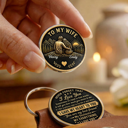 Love Token Lasts Forever, Gift For Wife From Husband - Personalized Pocket Hug