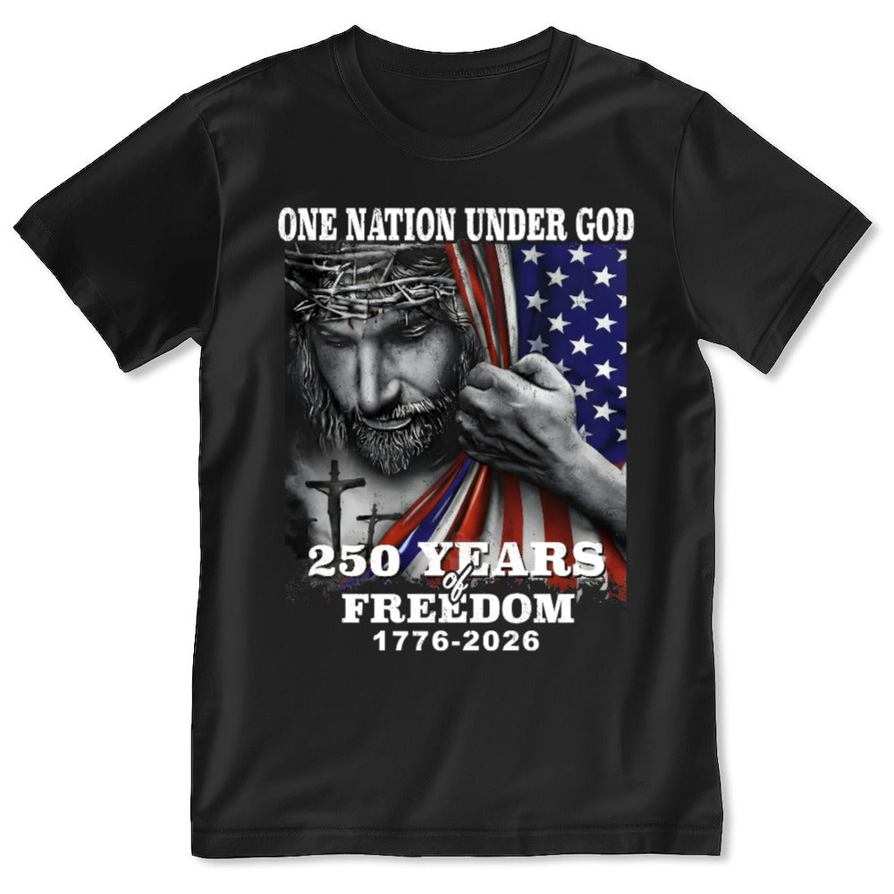 One Nation Under God, Patriotic Christian | 2D Unisex T-shirt