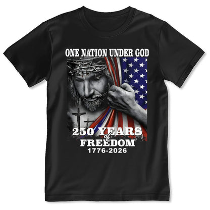 One Nation Under God, Patriotic Christian | 2D Unisex T-shirt