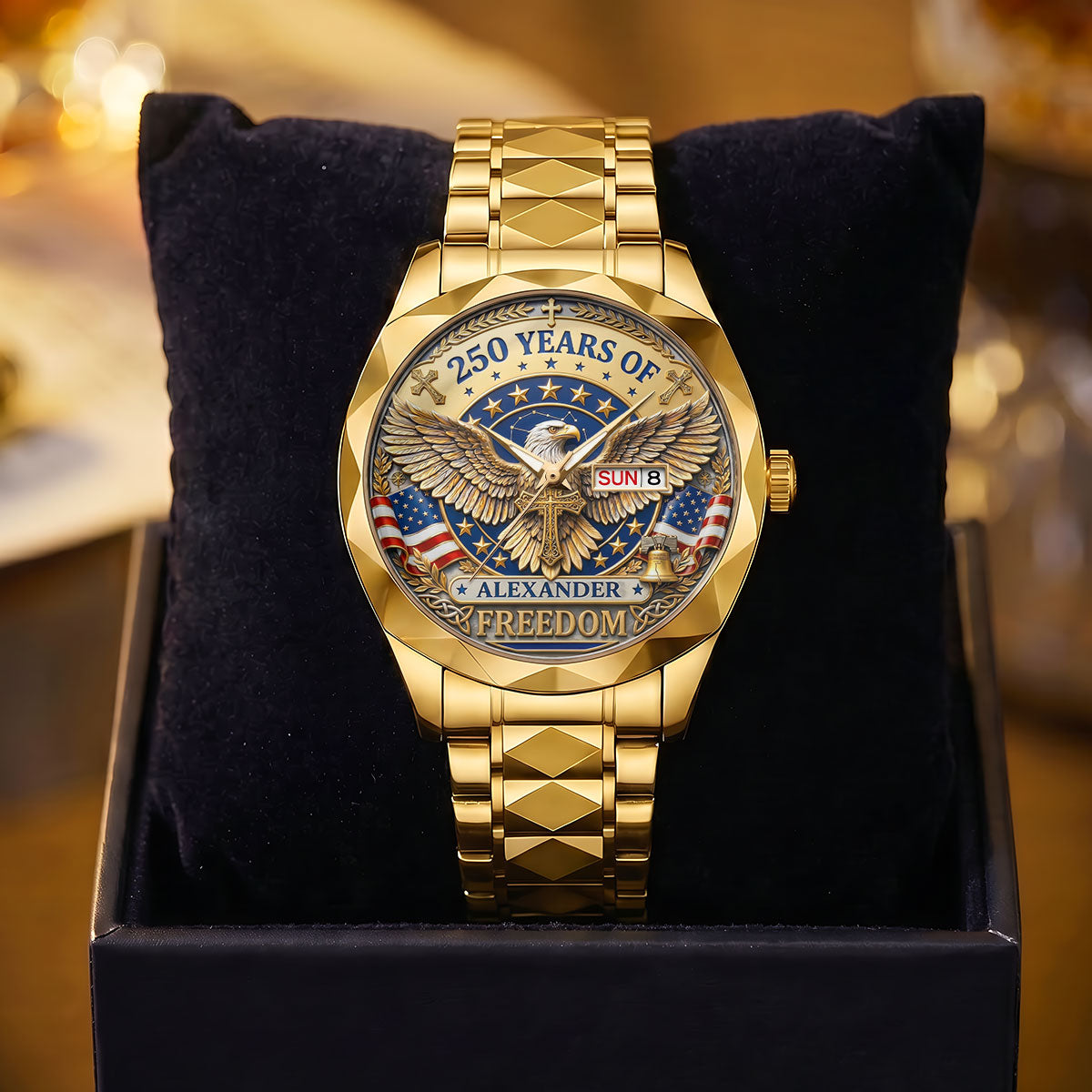 250 Years Of Freedom - Personalized Men's Wrist Watch