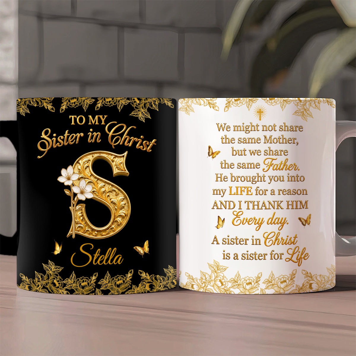 To My Sister In Christ, Gift For Sister In Christ | Personalized Ceramic Coffee Mug