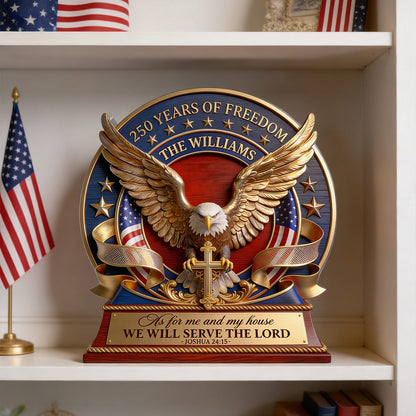 We Will Serve The Lord - Personalized Custom Shaped Acrylic Plaque