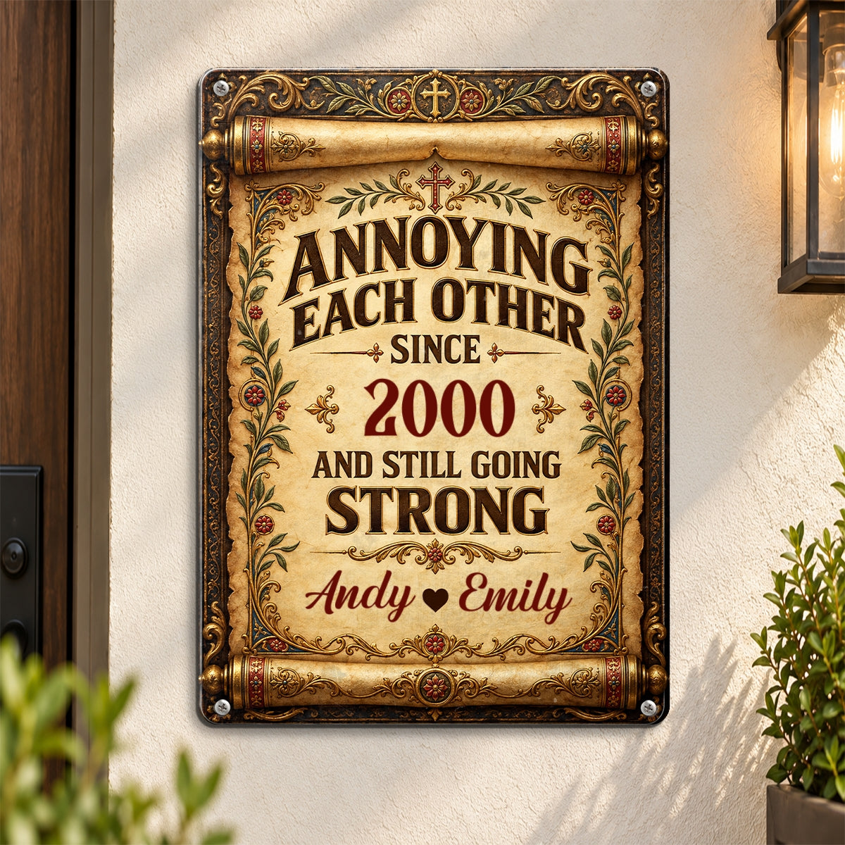 Annoying Each Other Since, Gift For Couples | Personalized Metal Sign