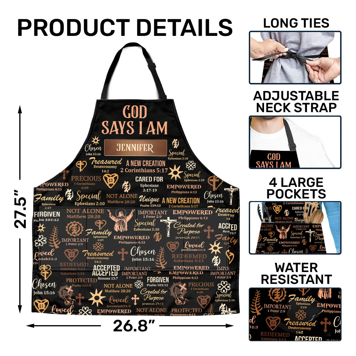 What God Says About You, Gift of Truth | Personalized Apron With Pocket