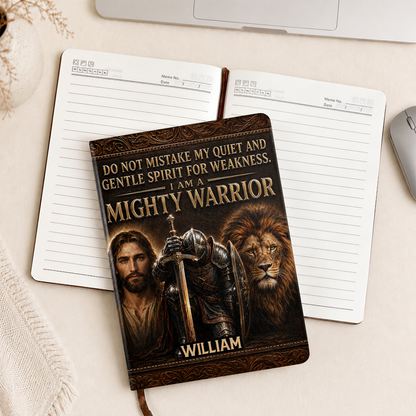 Do Not Mistake My Quiet And Gentle, Gift For Husband  | Personalized Leather Cover Notebook
