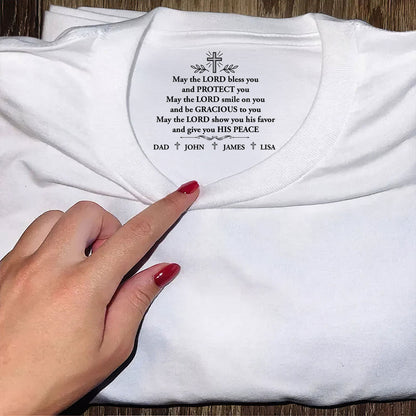 May The Lord Bless You , Gift For Christians | Personalized Shirt With Design Inner Neck