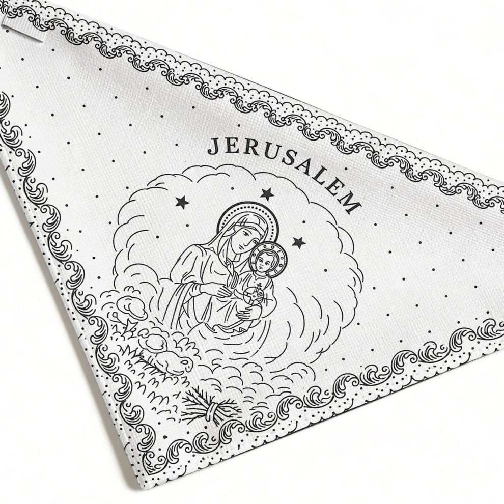 Our Lady Of Jerusalem, Gift For Her - Personalized Shawl Wrap