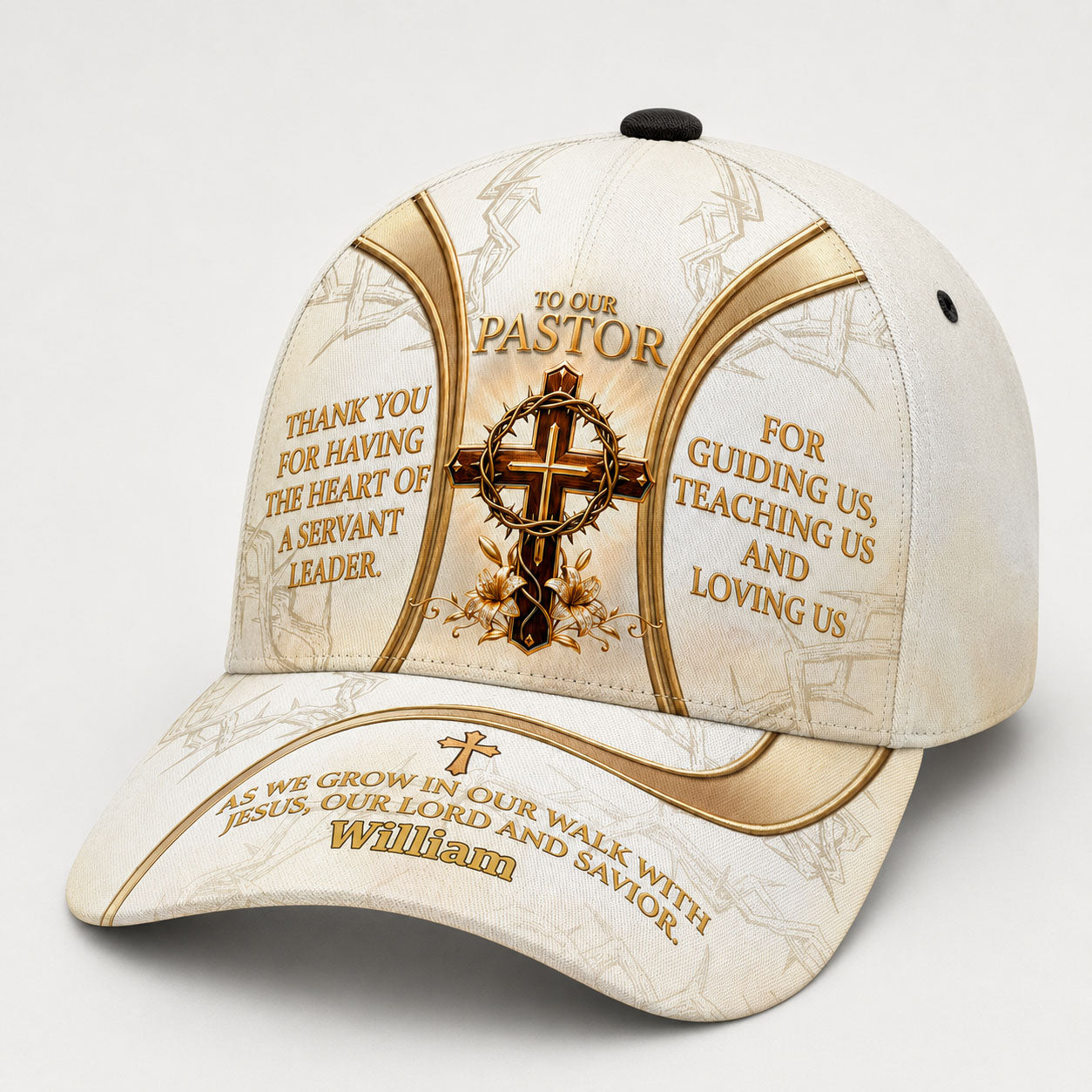 To Our Pastor For Having The Heart Of A Servant Leader | Personalized Classic Cap