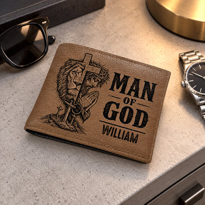 1 Cross 3 Nails 4 Given, Gift For Men | Personalized Folded Wallet For Men