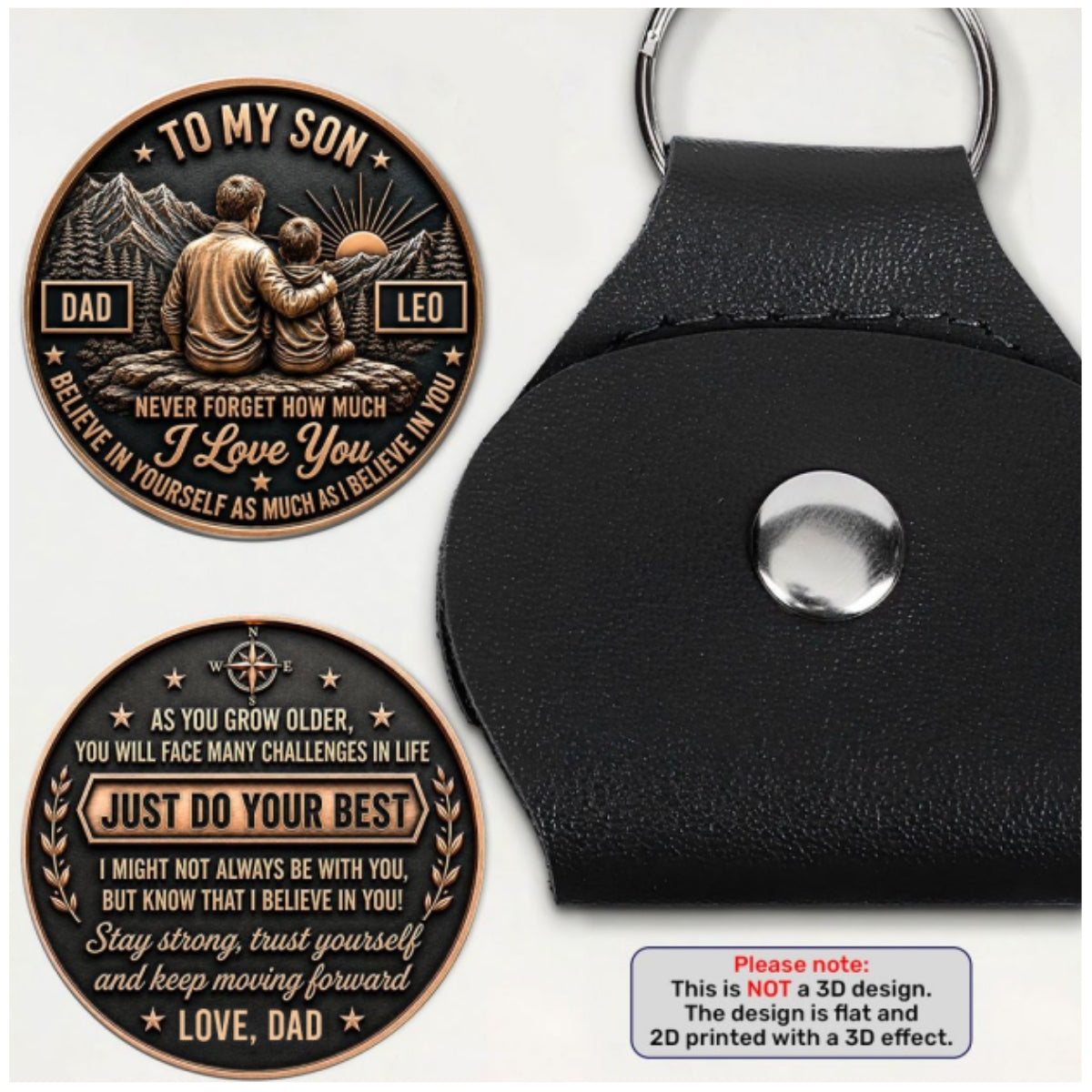 To My Son Never Forget How Much I Love You, Gift For Son From Dad | Personalized Pocket Hug