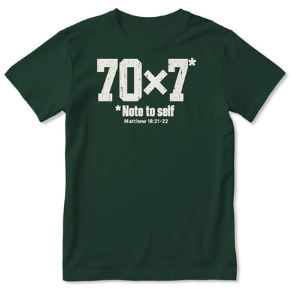 70x7 Note To Self, Matthew 18:21-22, Gift For Christian - 2D Unisex T-shirt