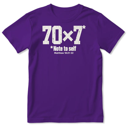 70x7 Note To Self, Matthew 18:21-22, Gift For Christian - 2D Unisex T-shirt