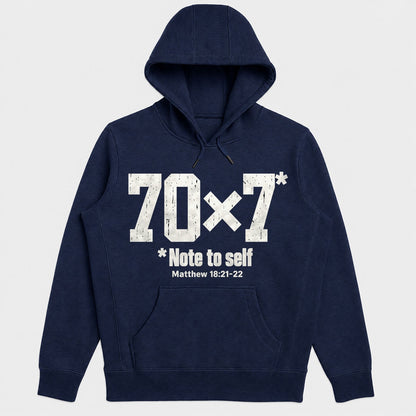 70x7 Note To Self, Matthew 18:21-22, Gift For Christian Men - 2D Unisex Hoodie