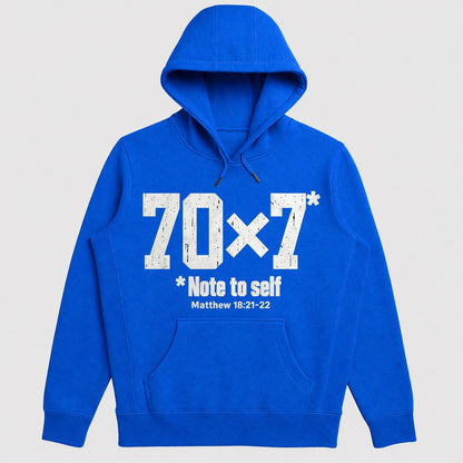 70x7 Note To Self, Matthew 18:21-22, Gift For Christian Men - 2D Unisex Hoodie