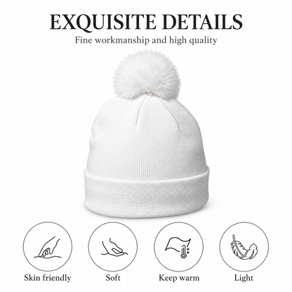 My Daily Bible Affirmations, Christian Gifts For Mom, Grandma, Daughter, Sister | Personalized Bobble Beanie Hat