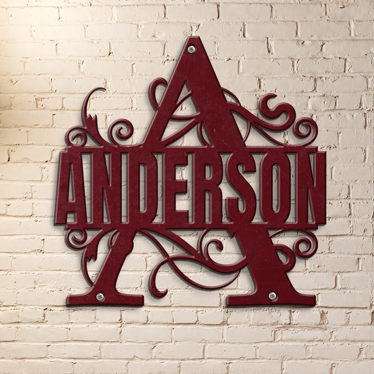 Monogram, Custom Name, Family Name, Gift For Family | Personalized Metal Sign