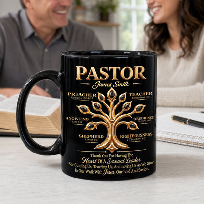 My Preacher, Teacher, & Shepherd, Gift For Pastor | Personalized Ceramic Coffee Mug