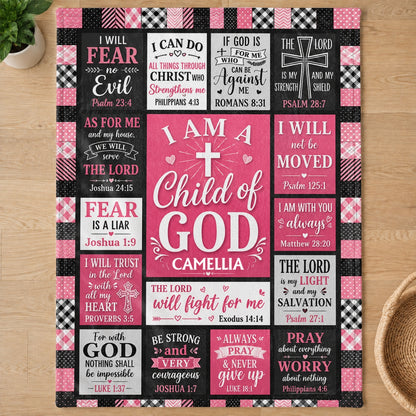 Child Of God, Gift For Daughter | Personalized Fleece Blanket