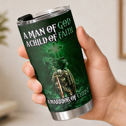 A Man Of God, Gift For Men | Personalized Stainless Steel Tumbler