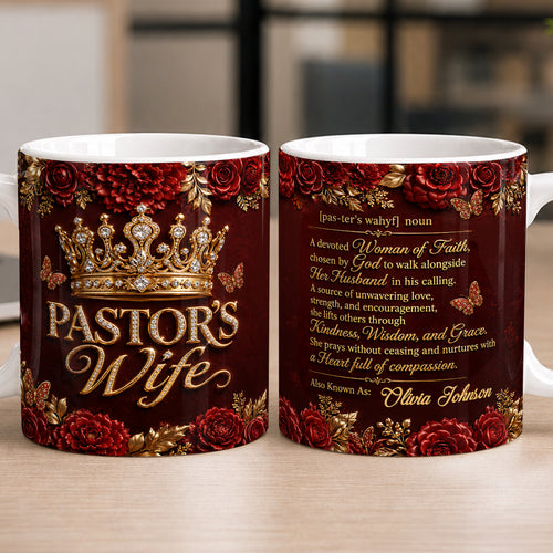 For Pastor’s Wife, Gift For Pastor's Wife | Personalized Ceramic Coffee Mug