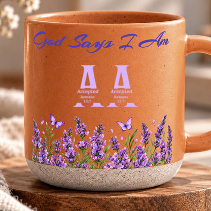 God Says I Am, Gift For Mom | Personalized Pottery Mug