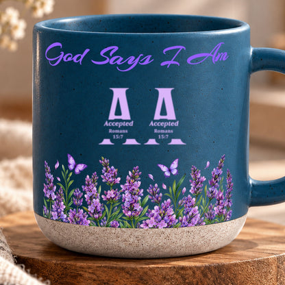 God Says I Am, Gift For Mom | Personalized Pottery Mug