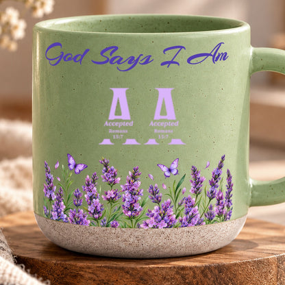 God Says I Am, Gift For Mom | Personalized Pottery Mug