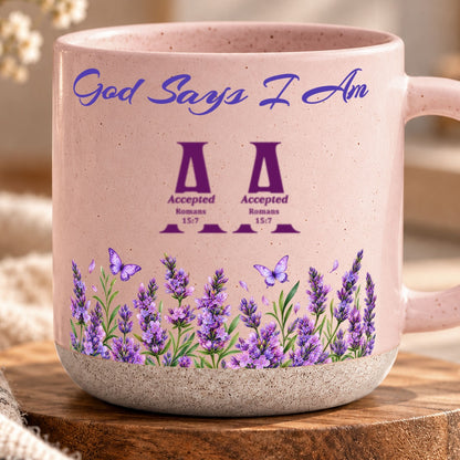 God Says I Am, Gift For Mom | Personalized Pottery Mug
