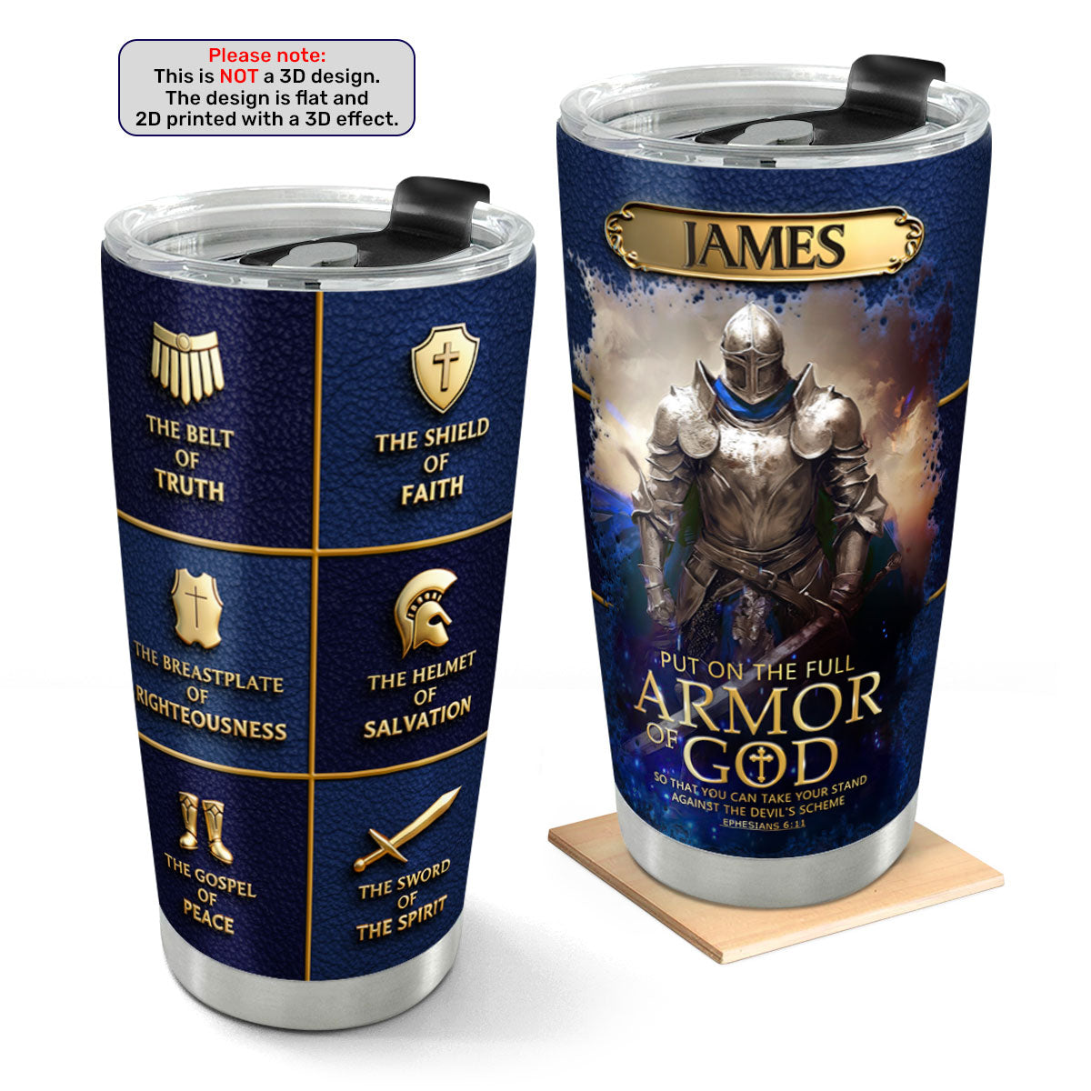 Armor Of God | Personalized Stainless Steel Tumbler